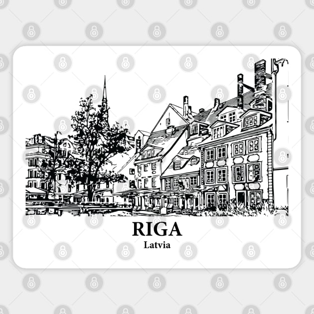 Riga - Latvia Magnet by Lakeric